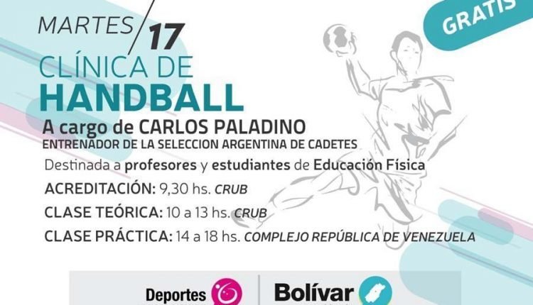 radioone 947 SE BRINDARÁ UNA CLÍNICA DE HANDBALL A CARGO DE CARLOS PALADINO