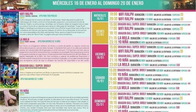 FLYER CARTELERA DE CINE