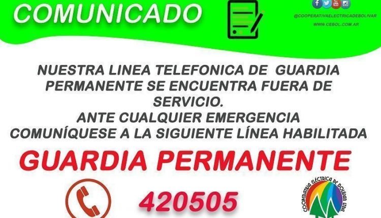 comunicado de guardia