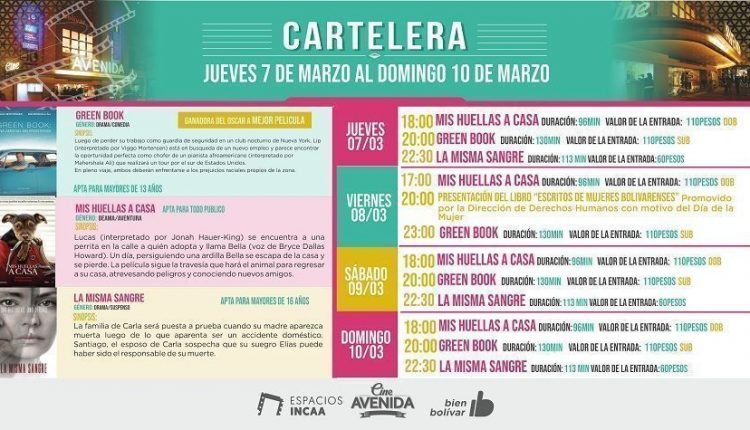 CINE CARTELERA 07 AL 10 DE MARZO