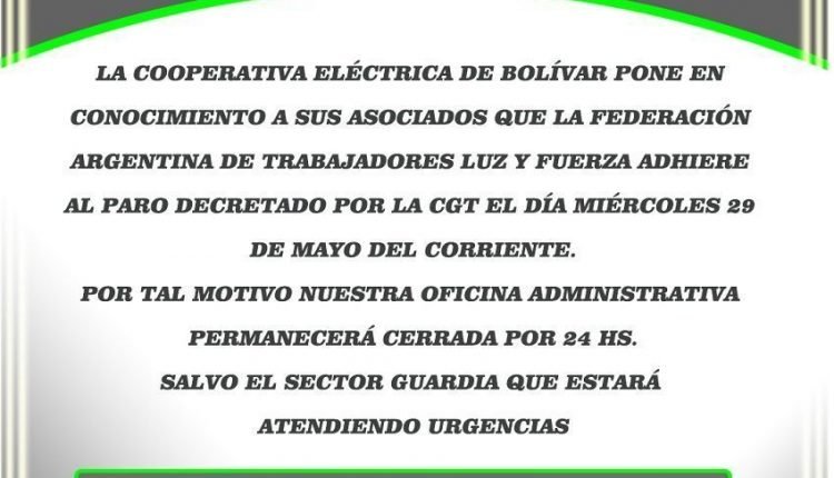 comunicado de paro 30 de mayo