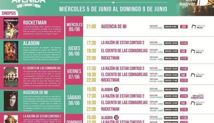 cine cartelera junio 01 01
