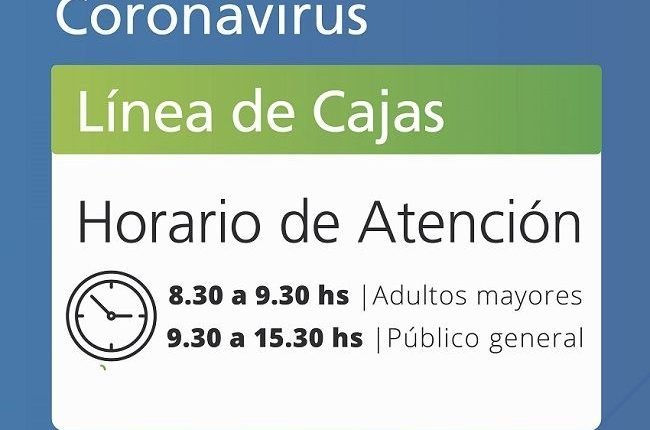 Coronavirus Atención Línea de Cajas